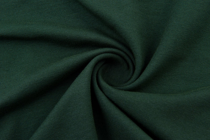 Olive Green Cotton Lycra Knit Solid Essentials