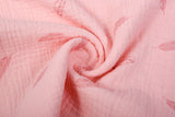 Organic Double Gauze Feather Print Muslin Fabric - G.k Fashion Fabrics