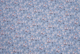 Organic Knit Cotton Spandex Jersey Butterfly with Flowers Digital Print Fabric - 5078 - G.k Fashion Fabrics Dusty Blue - 1201 / Price per Half Yard jersey