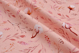 Organic Knit Cotton Spandex Jersey Cotton Leaves Digital Print Fabric - 5038 - G.k Fashion Fabrics Pink Blossom - 1813 / Price per Half Yard jersey