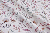Organic Knit Cotton Spandex Jersey Cotton Leaves Digital Print Fabric - 5038 - G.k Fashion Fabrics Ecru - 151 / Price per Half Yard jersey