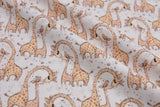 Organic Knit Cotton Spandex Jersey Cute Giraffe Digital Print Fabric - 5067 - G.k Fashion Fabrics Ecru - 51 / Price per Half Yard jersey
