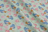 Organic Knit Cotton Spandex Jersey Hearts Digital Print Fabric - 5068 - G.k Fashion Fabrics Mint - 421 / Price per Half Yard jersey