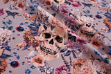 Organic Knit Cotton Spandex Jersey Skulls Digital Print Fabric - 5043 - G.k Fashion Fabrics Old Rose - 1813 / Price per Half Yard jersey