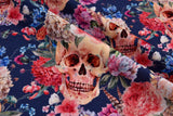 Organic Knit Cotton Spandex Jersey Skulls Digital Print Fabric - 5043 - G.k Fashion Fabrics Denim - 1508 / Price per Half Yard jersey