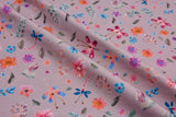 Organic Knit Cotton Spandex Jersey Summer Garden Digital Print Fabric - 5084 - G.k Fashion Fabrics Old Rose - 1813 / Price per Half Yard jersey