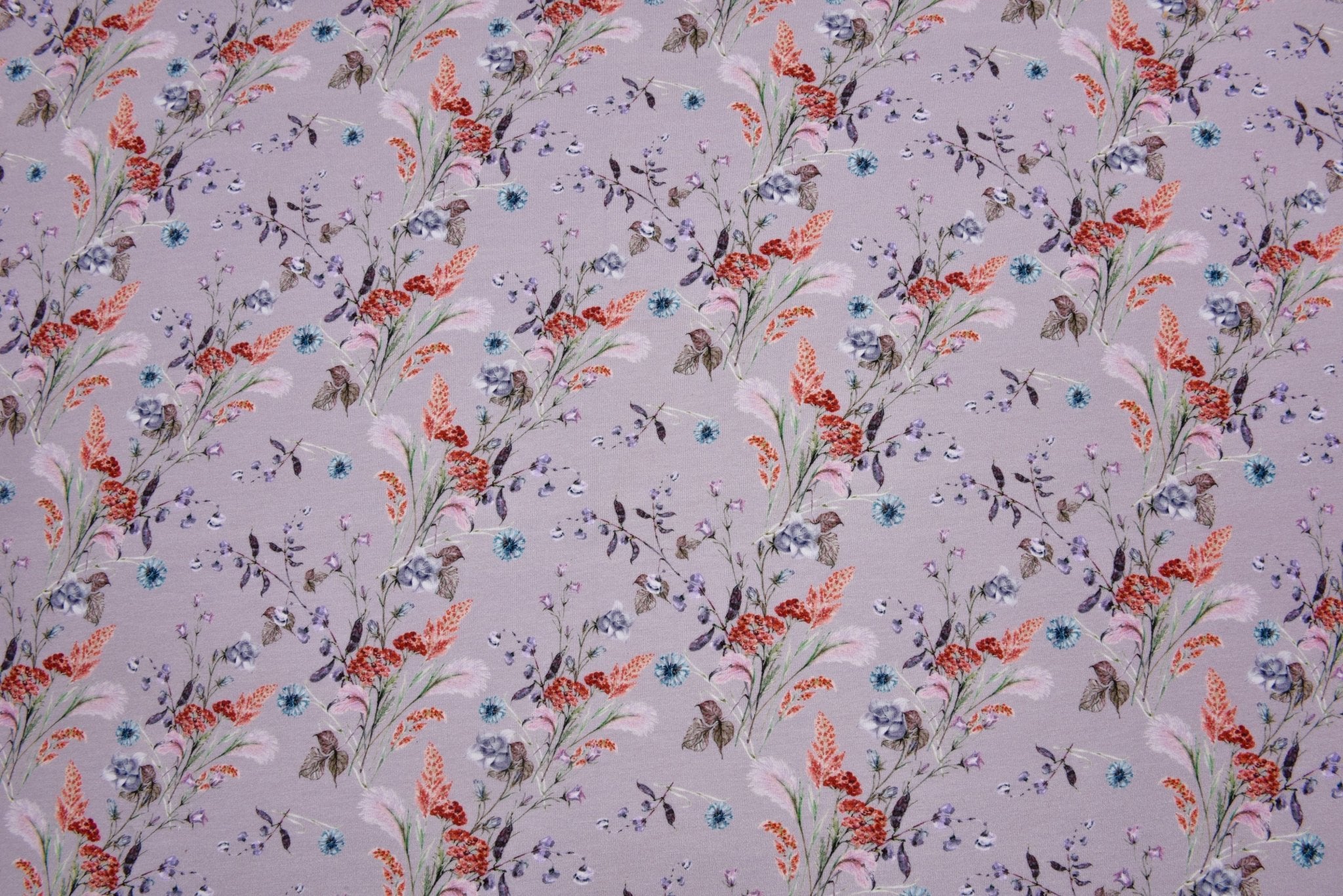 Organic Knit Cotton Spandex Jersey Wild Flowers Digital Print Fabric - –  G.k Fashion Fabrics
