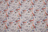 Organic Knit Cotton Spandex Jersey Wild Flowers Digital Print Fabric - 5037 - G.k Fashion Fabrics Beige - 652 / Price per Half Yard jersey
