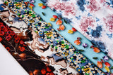 Original 100% Silk Floral Print Stretch Silk Fabric, 19 Momme Mulberry Silk Fabric.100% CRUELTY-FREE SILK Fashion Apparel - G.k Fashion Fabrics Silk