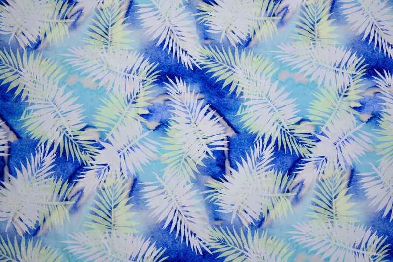Palm Leaves Print Nylon Swimwear Fabric - WLL240A – G.k Fashion