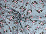 Pastel Floral Print - Washed 100% Cotton Poplin Reactive Print -8004 - G.k Fashion Fabrics cotton poplin