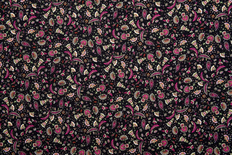 Seamless pattern, tileable striped pink floral country style print