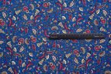 Peacock Paisley Print - Washed 100% Cotton Poplin - 8048 - G.k Fashion Fabrics cotton poplin