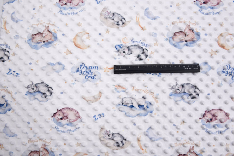 Polar Minky Minkee Dimple Dots Digital Print Fleece Fabric - G.k Fashion Fabrics