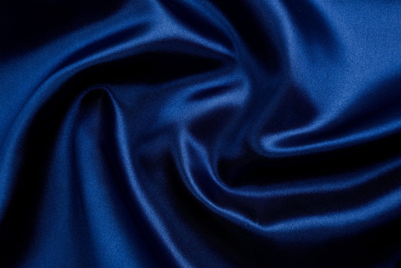  Navy Blue Satin Fabric - by The Yard : Arts, Crafts & Sewing