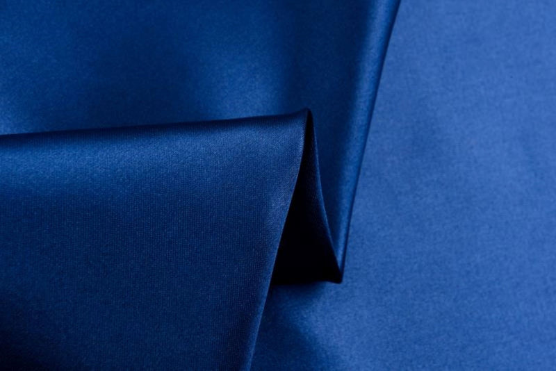 Premium Italian Royal Blue/Black Stretch Satin - Satin - Polyester -  Fashion Fabrics