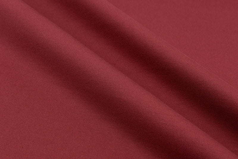 Maroon Red Solid Ponte de Roma Spandex Blend Knit Fabric by Famous