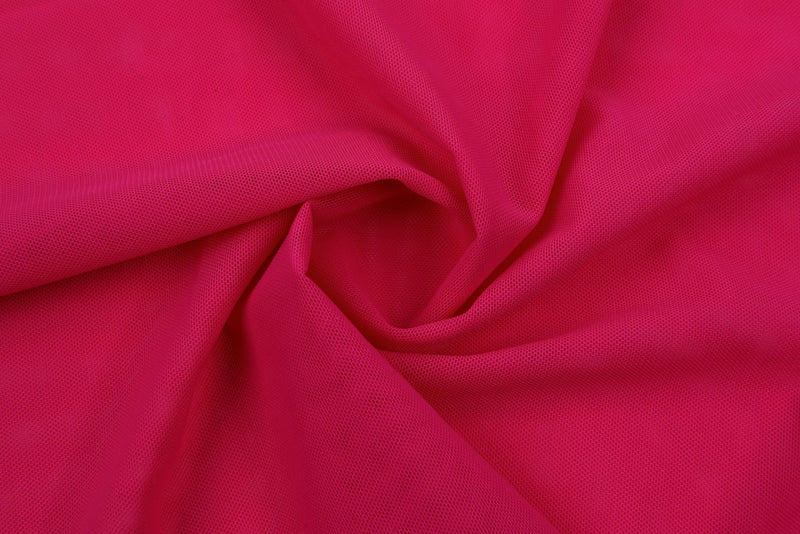 Nylon Spandex Fabric | Matte | Swimwear Fabric| Tricot Milliskin | 60 Wide  | 4-Way Stretch, 20% Spandex | Sportswear, Activewear (Neon Pink, 1 Yard)