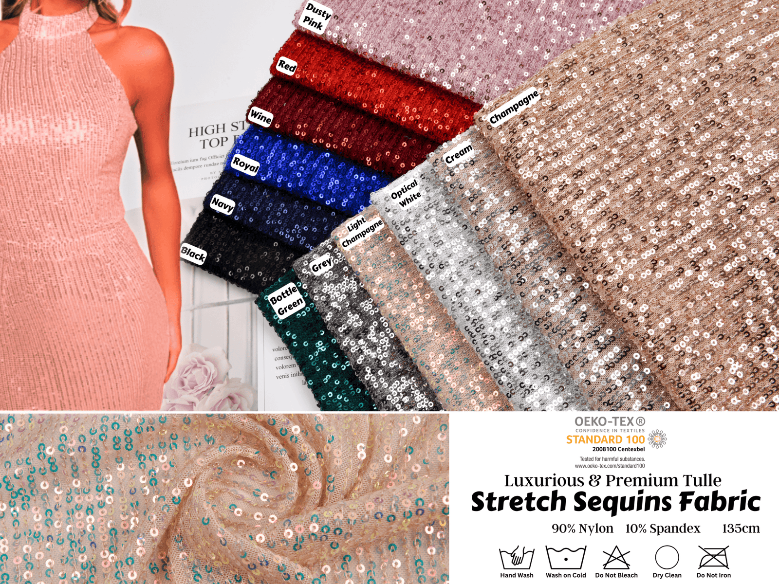 Premium All Over Sequins Mesh Stretch Fabric, cocktail/party dress Premium All Over Sequins Mesh Stretch Fabric, cocktail/party dress