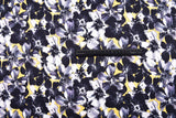Premium Stretch Silky Satin Digital Print Fabric- Black- Roses-#7/1 - G.k Fashion Fabrics