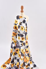 Premium Stretch Silky Satin Digital Print Fabric- Floral Dreams-#11/1 - G.k Fashion Fabrics
