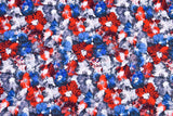 Premium Stretch Silky Satin Digital Print Fabric- Floral Graffiti-14/1 - G.k Fashion Fabrics