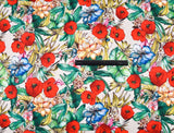 Premium Stretch Silky Satin Digital Print Fabric- Floral Twist -#12/1 - G.k Fashion Fabrics