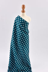 Premium Stretch Silky Satin Digital Print Fabric - Polka Dots #18 - G.k Fashion Fabrics