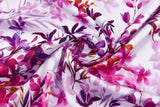Premium Stretch Silky Satin Digital Print Fabric- Pretty Pink- #8/1 - G.k Fashion Fabrics