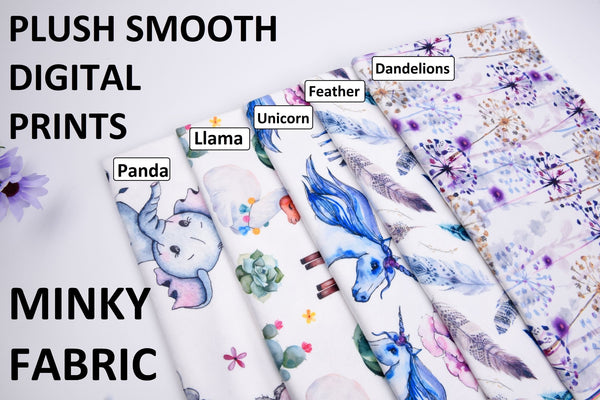 Print Plush Smooth Minky Fabric , Cuddle Fabric - G.k Fashion Fabrics minky