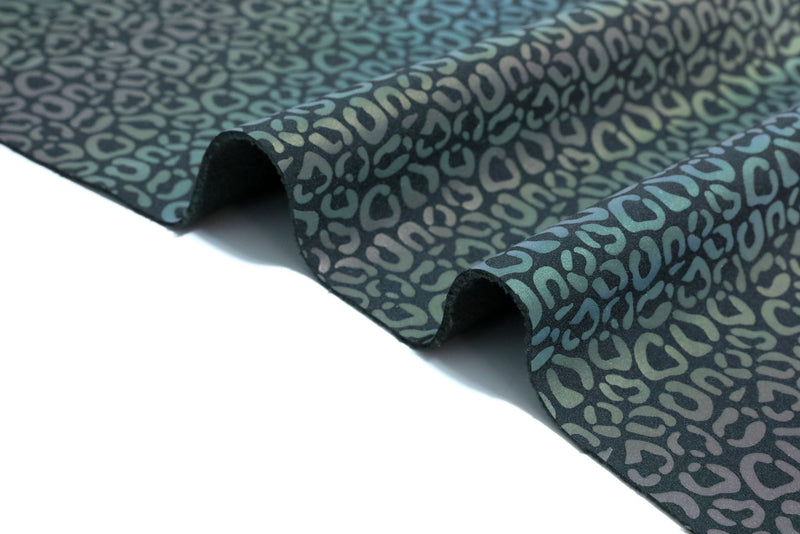 Rainbow Reflective Leopard Print Softshell Fabric, Water-resistant, Windproof GK-6439 - G.k Fashion Fabrics