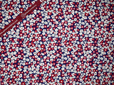 Red-White Ditsy Floral - Washed 100% Cotton Poplin Reactive Print -8068 - G.k Fashion Fabrics cotton poplin