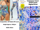 Retro Multi Fluorescent Print Nylon Swimwear Fabric - WLL241A - G.k Fashion Fabrics swimwear