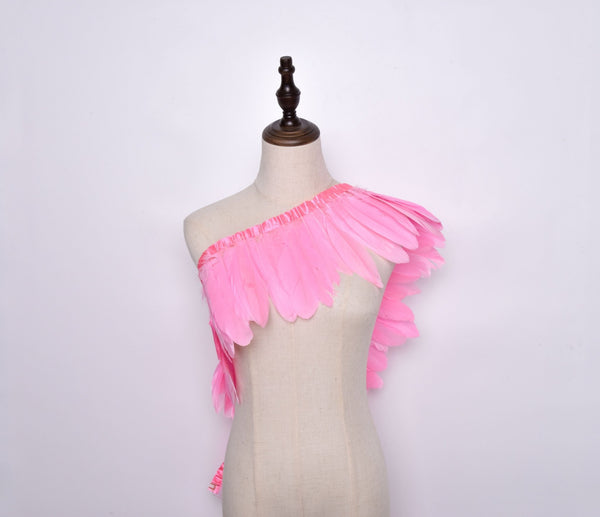 Rooster Feather Fringe Ribbon - G.k Fashion Fabrics Candy Pink Haberdashery