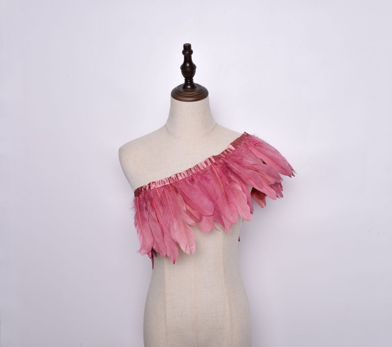 Rooster Feather Fringe Ribbon - G.k Fashion Fabrics Canyon Rose Haberdashery
