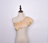 Rooster Feather Fringe Ribbon - G.k Fashion Fabrics Beige Haberdashery
