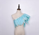Rooster Feather Fringe Ribbon - G.k Fashion Fabrics Aqua Haberdashery