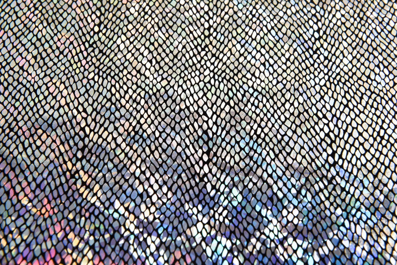 Satin Hologram Foil Fabric/ Versatile Snake Pattern - G.k Fashion Fabrics