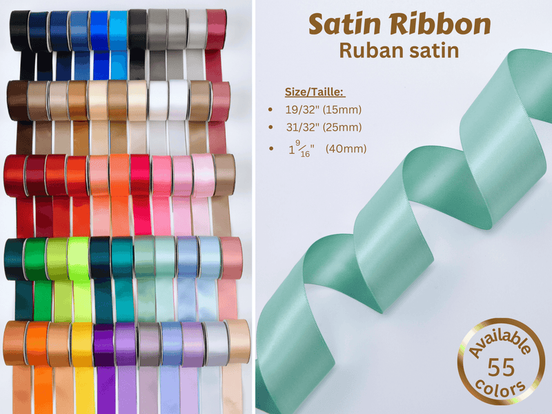 Satin ribbon Collection 15 mm wide - G.k Fashion Fabrics
