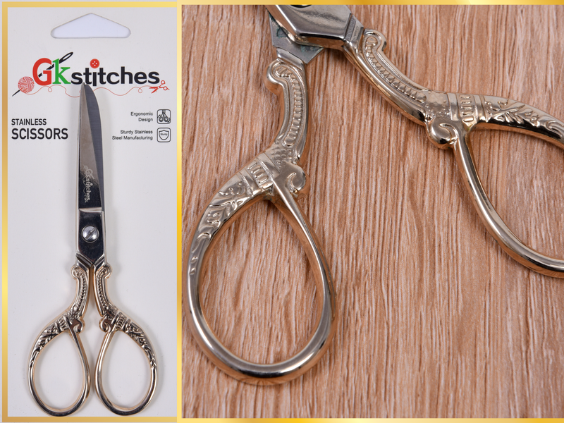 Stainless Scissors with Antique Design - G.k Fashion Fabrics