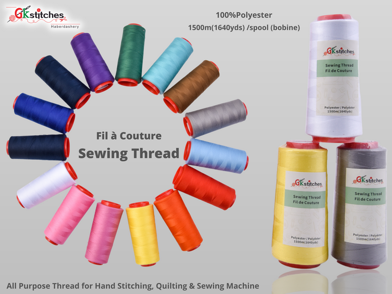 Sewing Threads 1500 m / cone - G.k Fashion Fabrics Thread & Yarn Spools