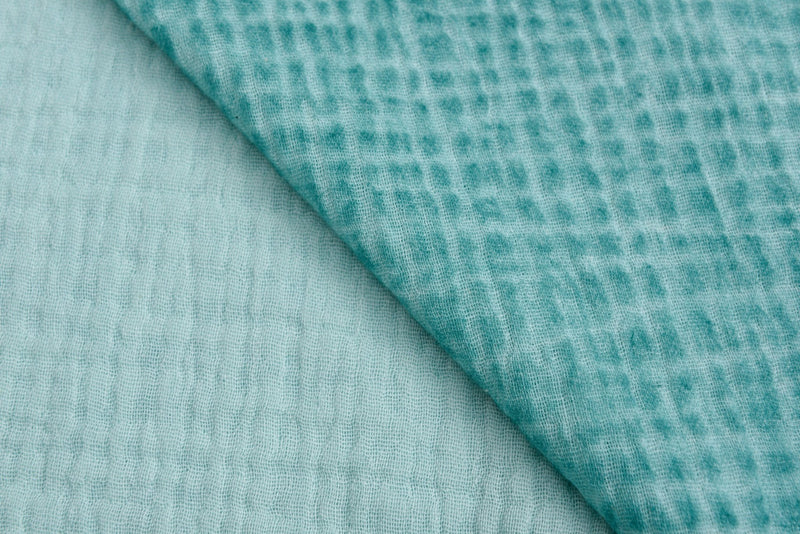 Cotton Double Gauze Teal  Fabric Collection Brisbane