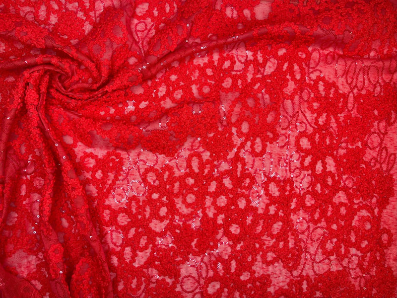 Single Knit Sequence Rope Embroidery Jersey Fabric - G.k Fashion Fabrics fabric