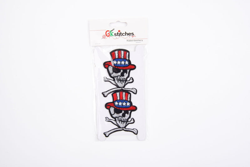 Skeleton High-quality Patch (2 Pieces Pack) Sew on, Embroidered patches. - G.k Fashion Fabrics