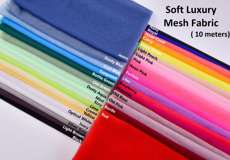 Mint Color Dense Mesh Smooth and Soft Tulle Fabric - OneYard