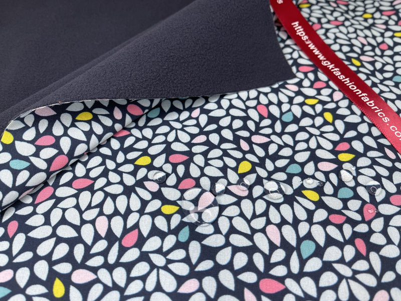 Soft shell / Softshell Tear Drops Print Fabric - G.k Fashion Fabrics softshell