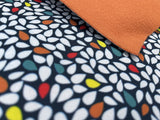 Soft shell / Softshell Tear Drops Print Fabric - G.k Fashion Fabrics Orange / Price per Half Yard softshell