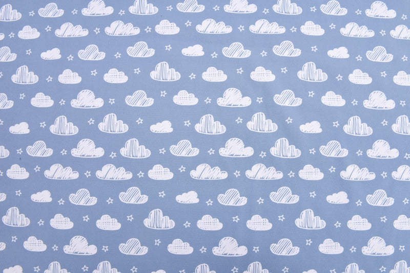 Softshell Digital Clouds Print Fabric - G.k Fashion Fabrics