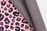 Softshell Digital Pink Leopard Print Fabric - G.k Fashion Fabrics