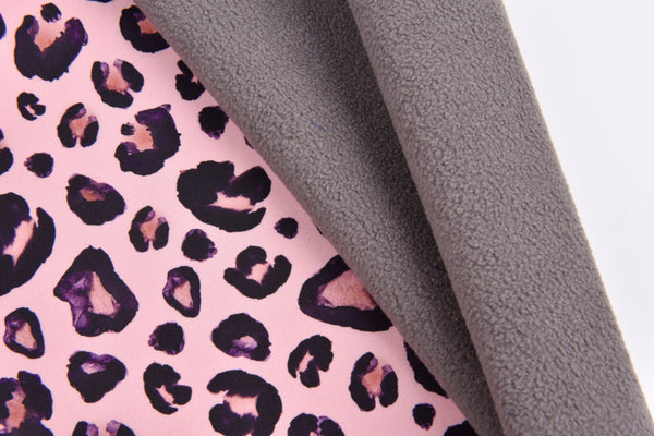 Softshell Digital Pink Leopard Print Fabric - G.k Fashion Fabrics Pink / Price per Half Yard softshell